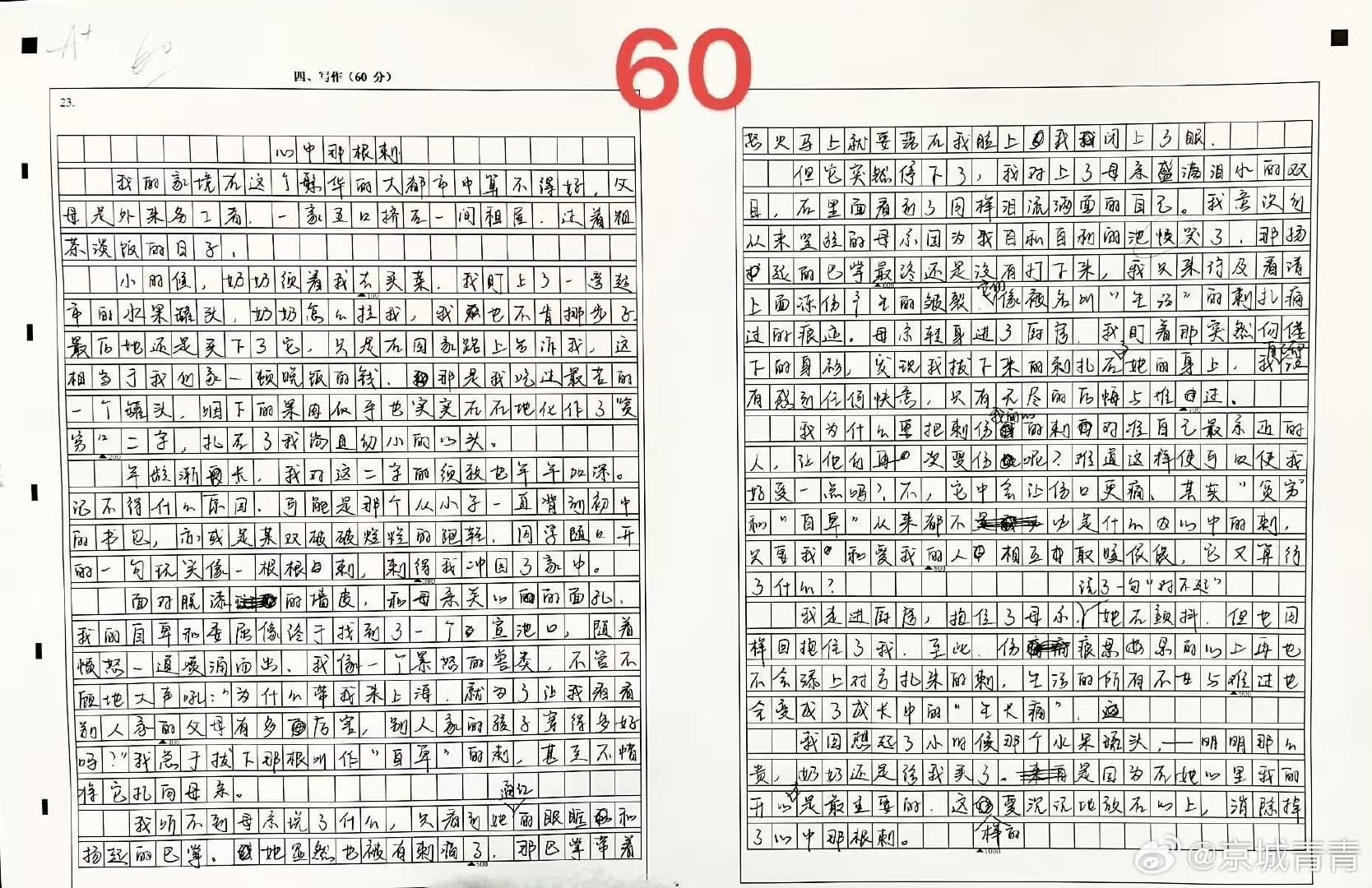 心中的那个刺