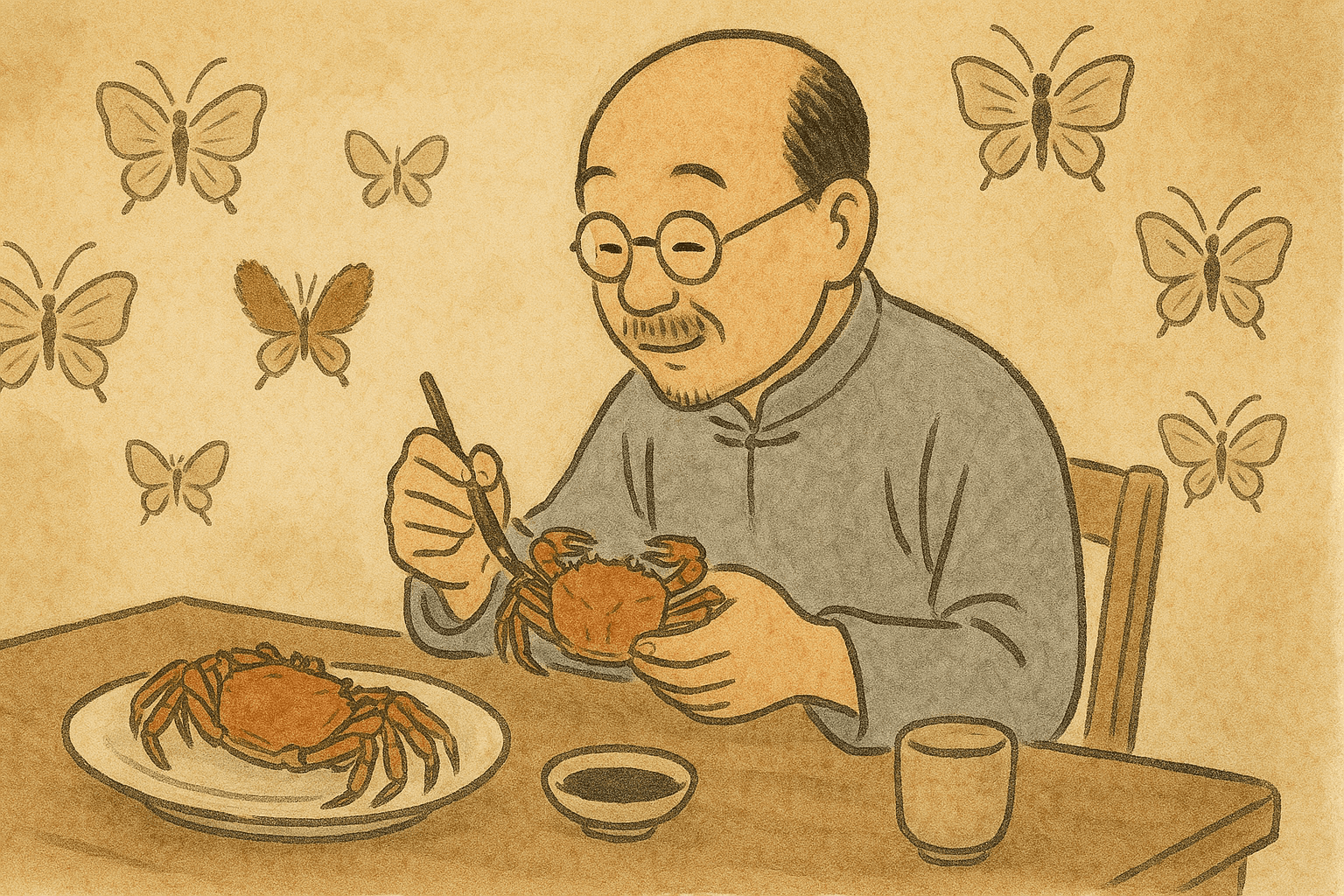 回忆父亲丰子恺：父亲嗜蟹