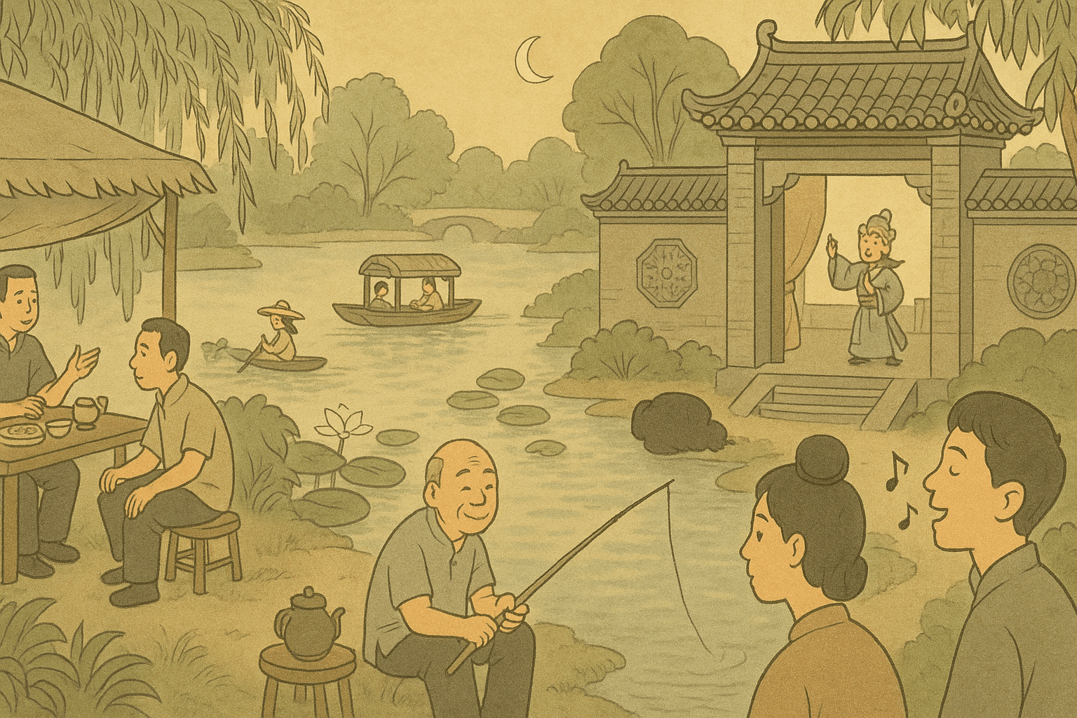 段落深度仿写：老舍写夏天三