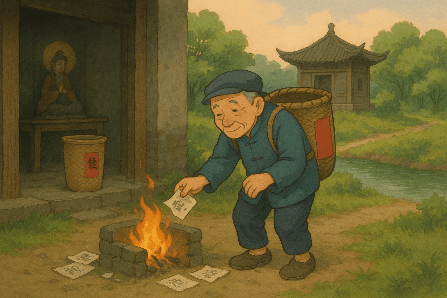 收字纸的老人